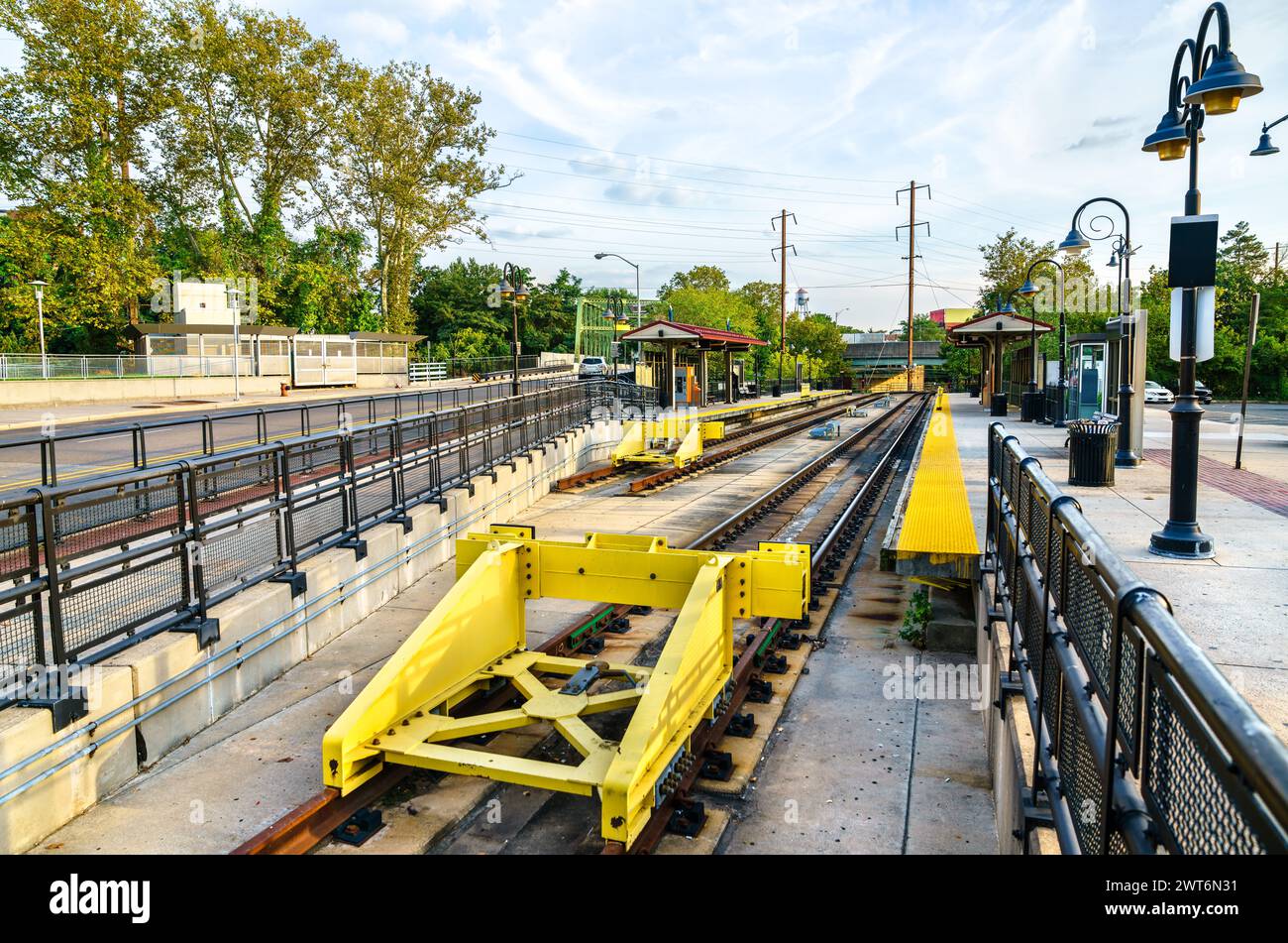 Trenton transit Center Light Rail Station dans le New Jersey, États-Unis Banque D'Images
