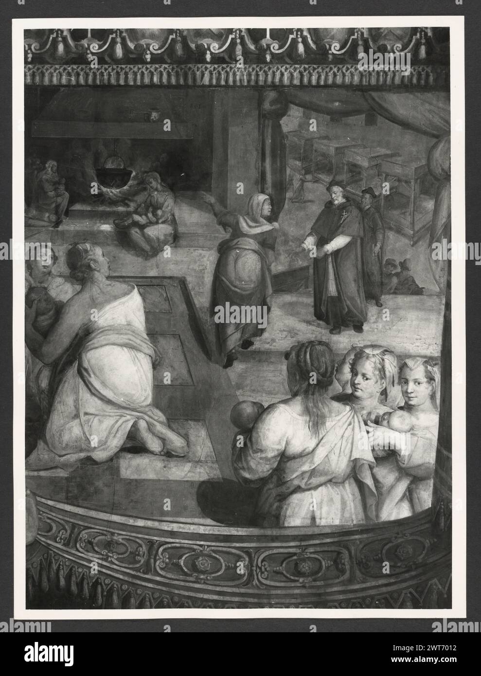 Lazio Roma Rome Palazzo del Commendatore5. Hutzel, Max 1960-1990 Post-médiéval : architecture, sculpture architecturale, sculpture, fresque. Notes de l'objet : le palazzo est le siège du président de l'hôpital de Borgo S. Spirito ; construit entre 1567-71 après la conception de Nanni di Baccio Bigio ; façade linéaire ; horloge fantastique de 1827. Hôpital a été fondé en 1198 par le pape Inncenzo III. Fresques dans les salons, environ 1 000 mètres carrés. 53 négatifs ont déjà été classés. Photographe et érudit d'origine allemande Max Hutzel (1911-1988) photographié en Italie du début des années 1960 jusqu'à sa mort. Banque D'Images