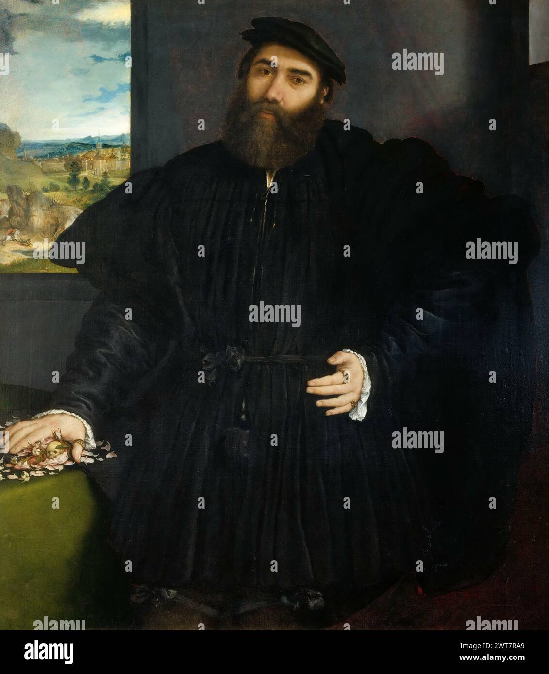 Portrait d'un monsieur Lorenzo Lotto (1480-1556) Banque D'Images