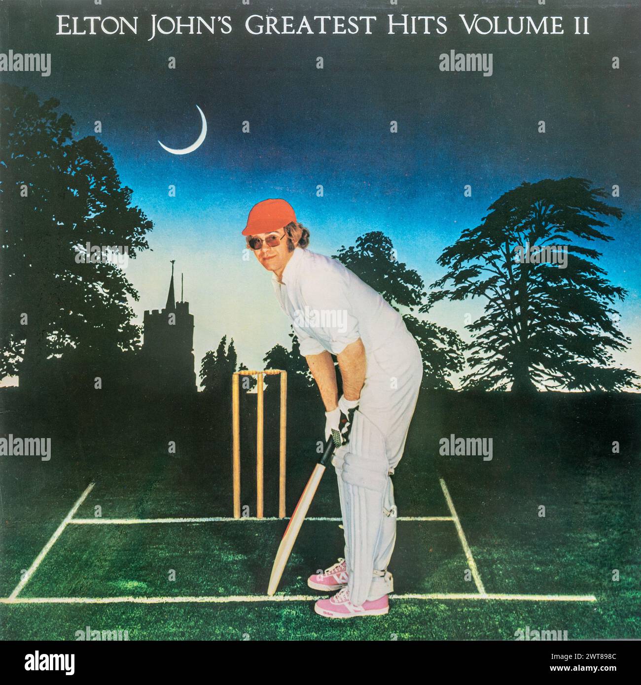 Elton John's Greatest Hits volume II, couverture de l'album vinyle LP Banque D'Images
