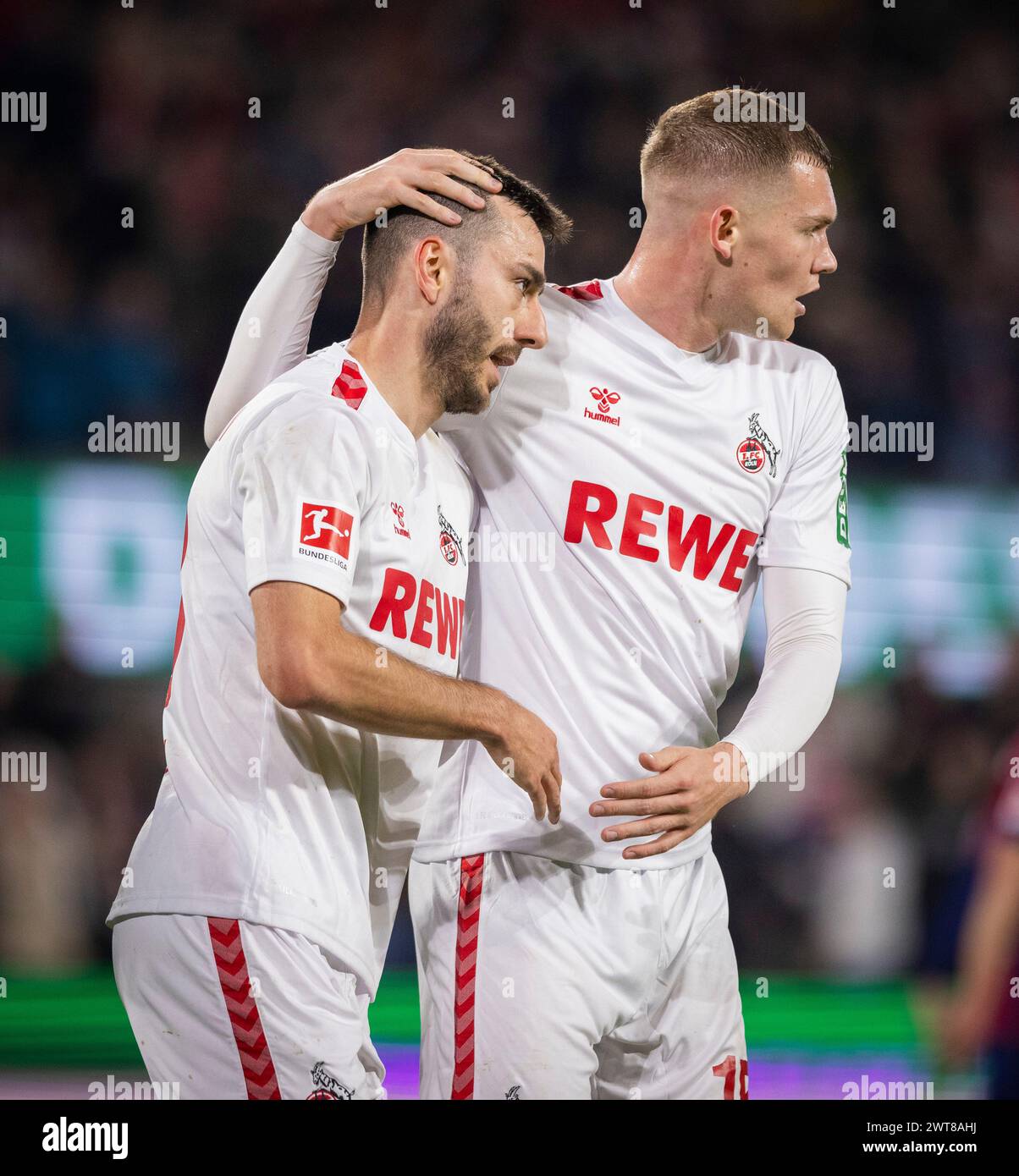 Köln, Allemagne. 15 mars 2024. Torjubel : Sargis Adamyan (Köln?), Luca Kilian (Köln?) 1. FC Köln - RB Leipzig 15.03.2024 Copyright (nur für journalisti Banque D'Images