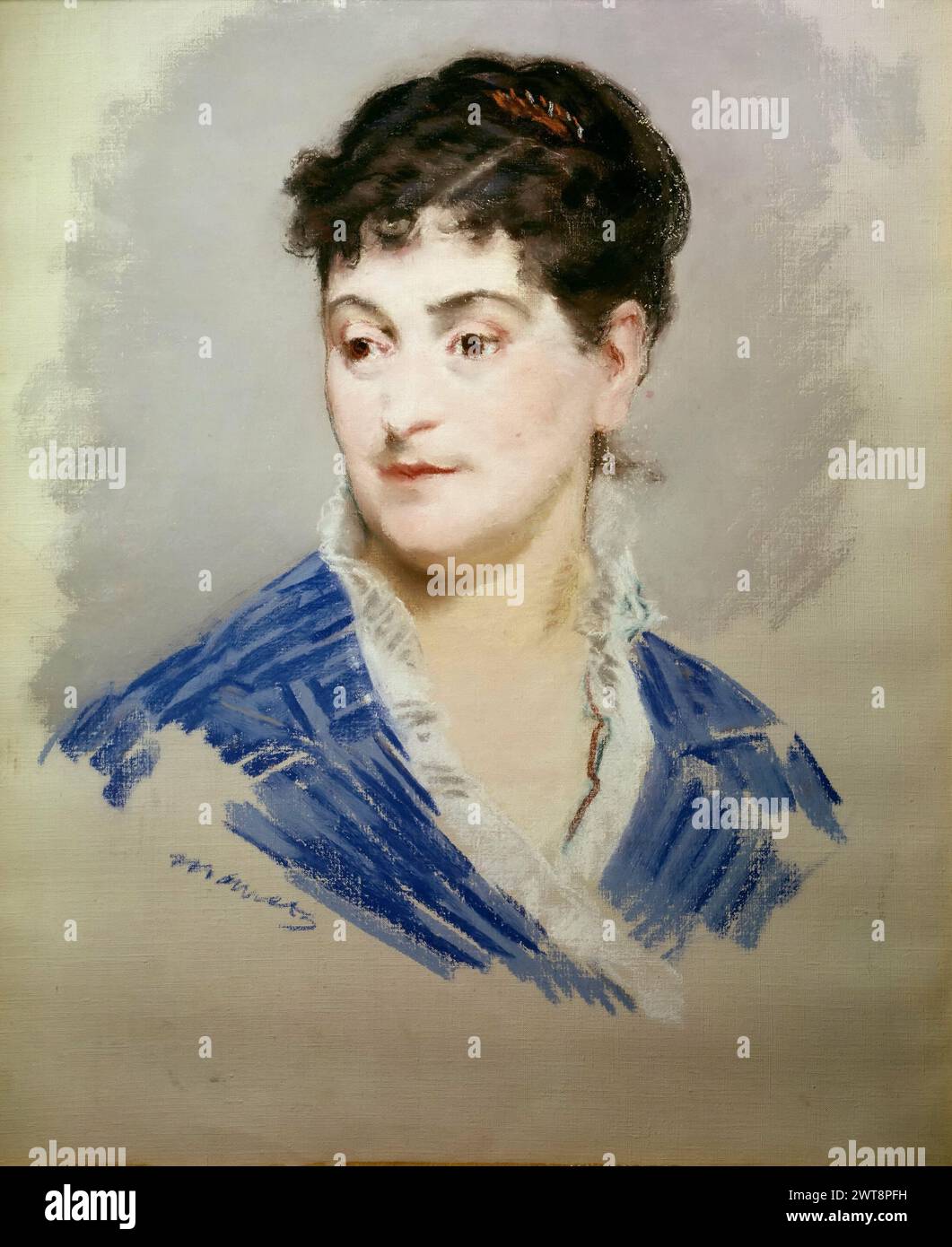 Édouard Manet – Portrait de Madame Emile Zola vers 1875. 52x44 Banque D'Images