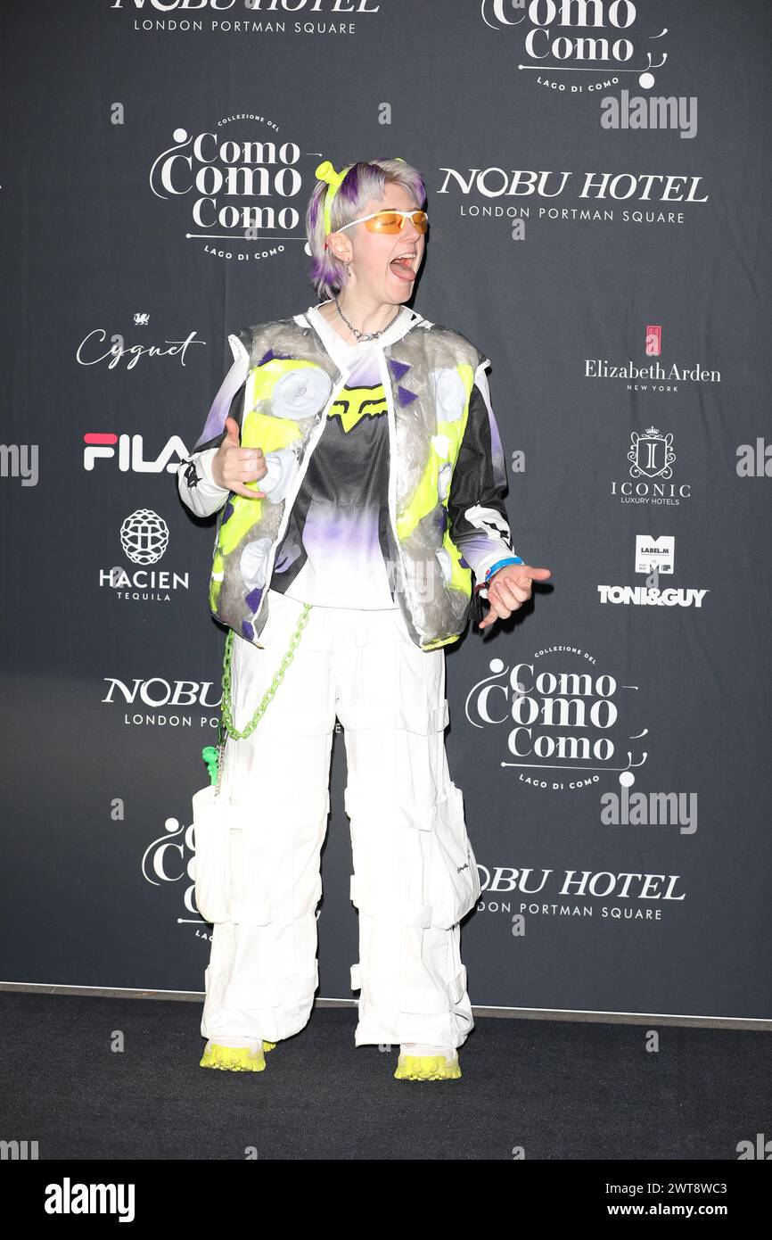 Charlieeeee (ils/eux) assiste aux Sony Music UK Brit Awards 2024 après la fête au Nobu Hotel à Londres. Banque D'Images