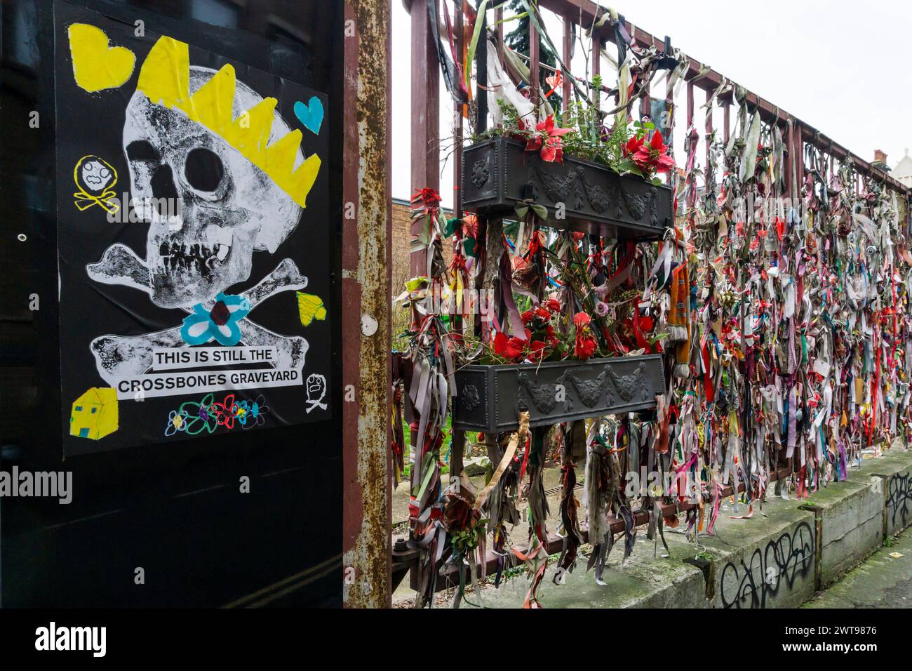 La mort cimetière à Southwark, Londres du sud. Banque D'Images