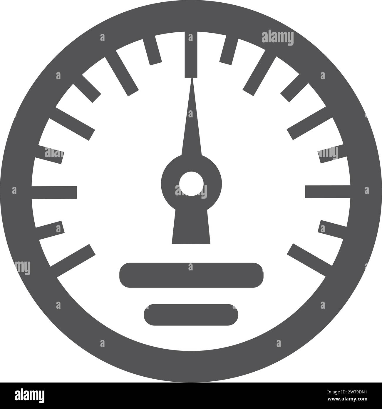 Symbole du tableau de bord. Icône noire du compteur de vitesse. Jauge ronde Illustration de Vecteur