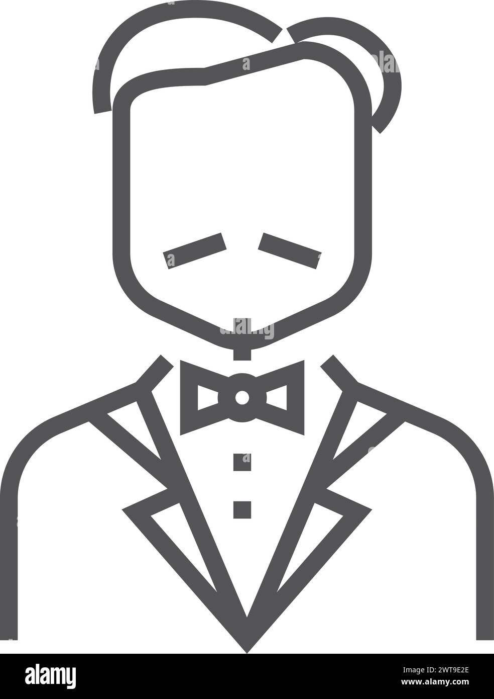 Portrait masculin de star de cinéma. Icône de tête d'acteur Illustration de Vecteur