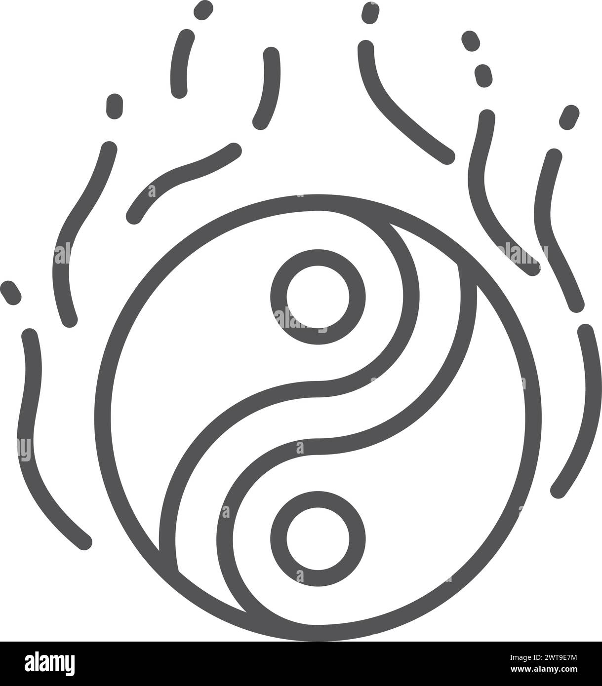 Symbole Yin yang. Logo Harmony. Signe d'équilibre Illustration de Vecteur