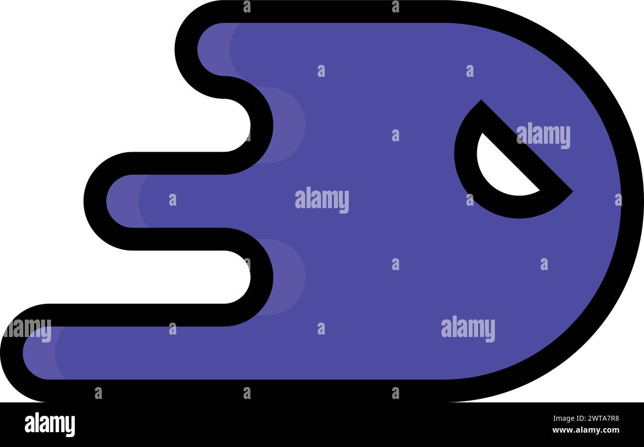Icône fantôme dans le style de couleur. Logo de jeu pour enfants Illustration de Vecteur