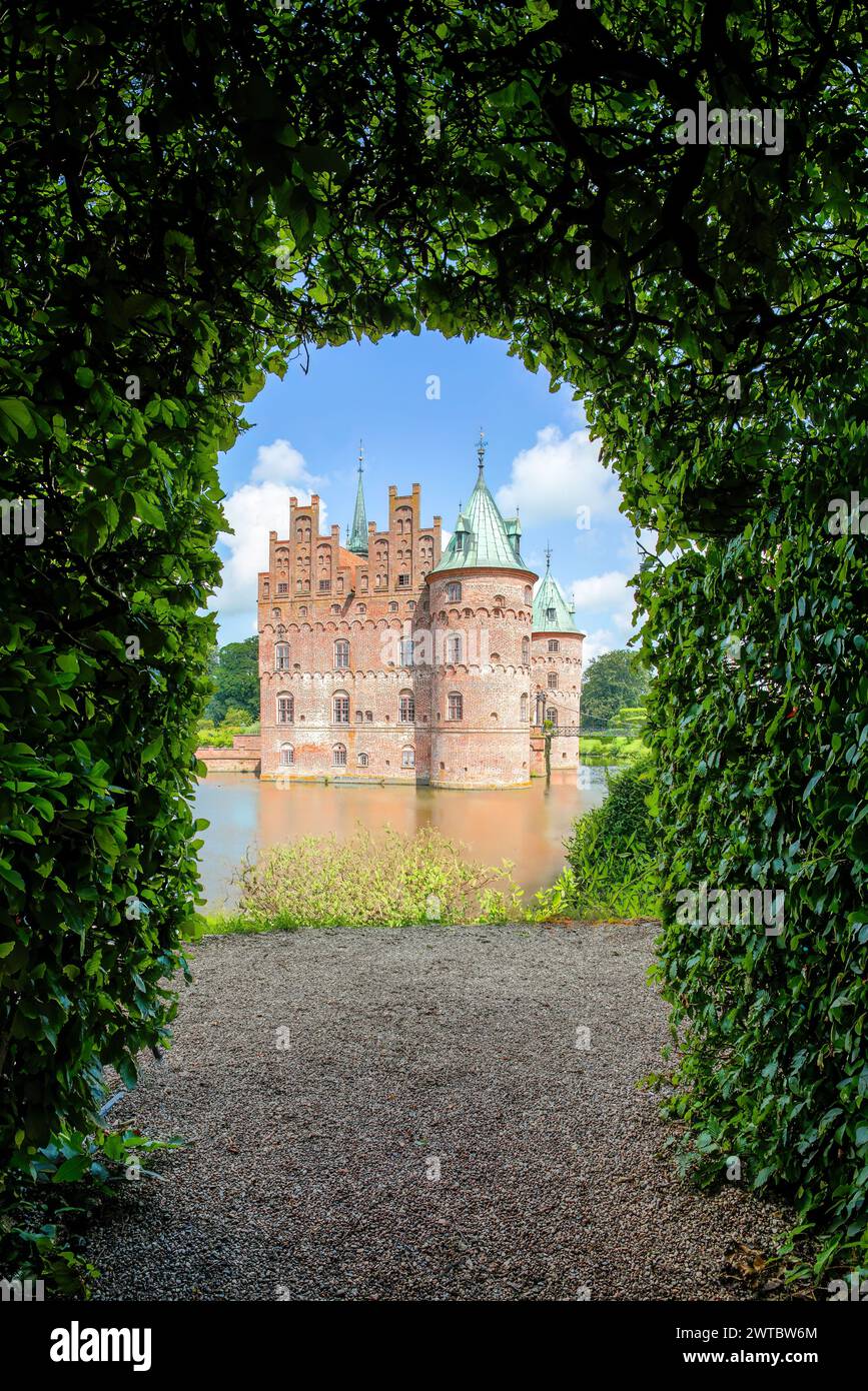 Funen, Danemark - Château Renaissance d'Egeskov dans le sud de l'île de Funen, Danemark. Banque D'Images