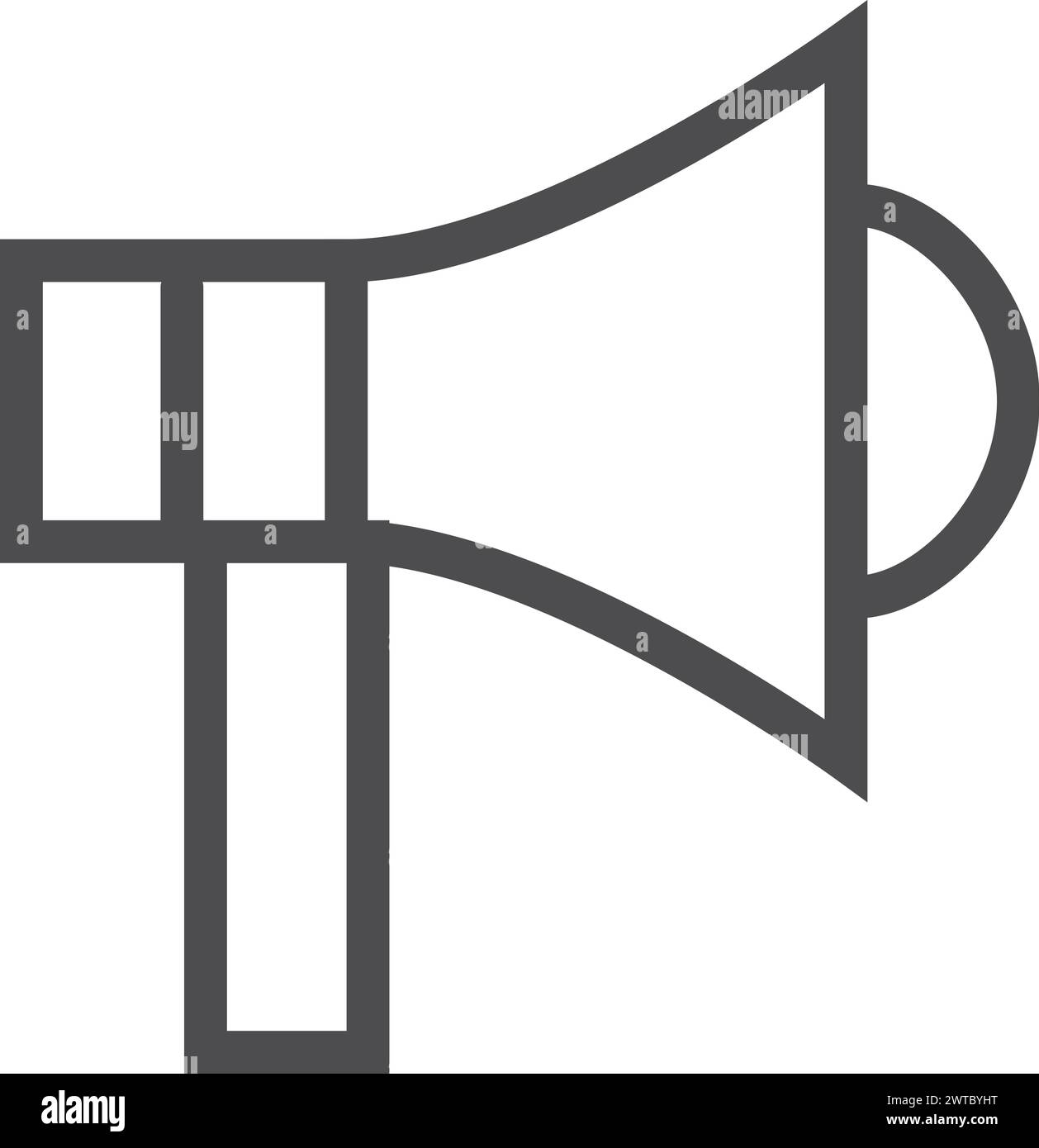 Icône mégaphone. Dispositif de haut-parleur. Symbole sonore Illustration de Vecteur