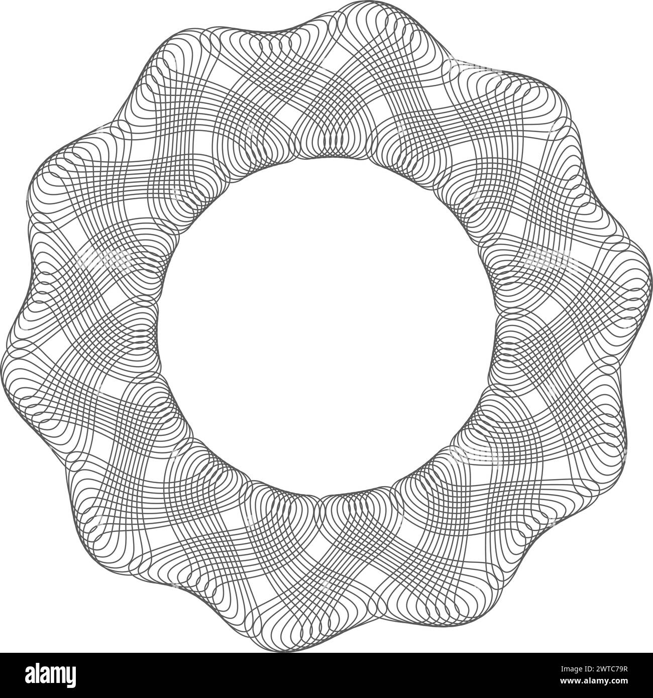 Motif de lignes radiales croisées. Symbole de filigrane de protection Illustration de Vecteur