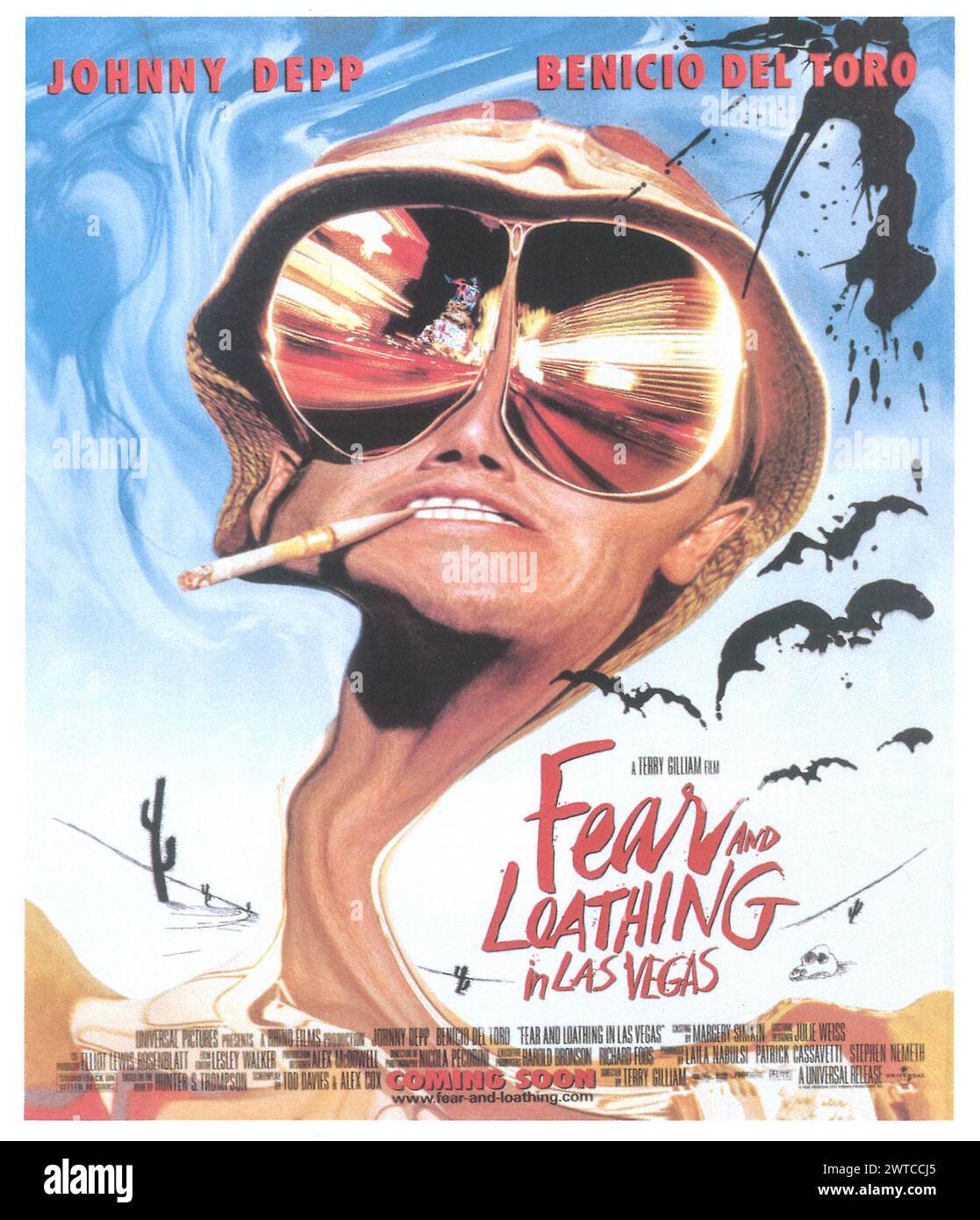 1998 Fear and Loathing in Las Vegas, réalisateur : Terry Gilliam. Avec Johnny Depp Banque D'Images