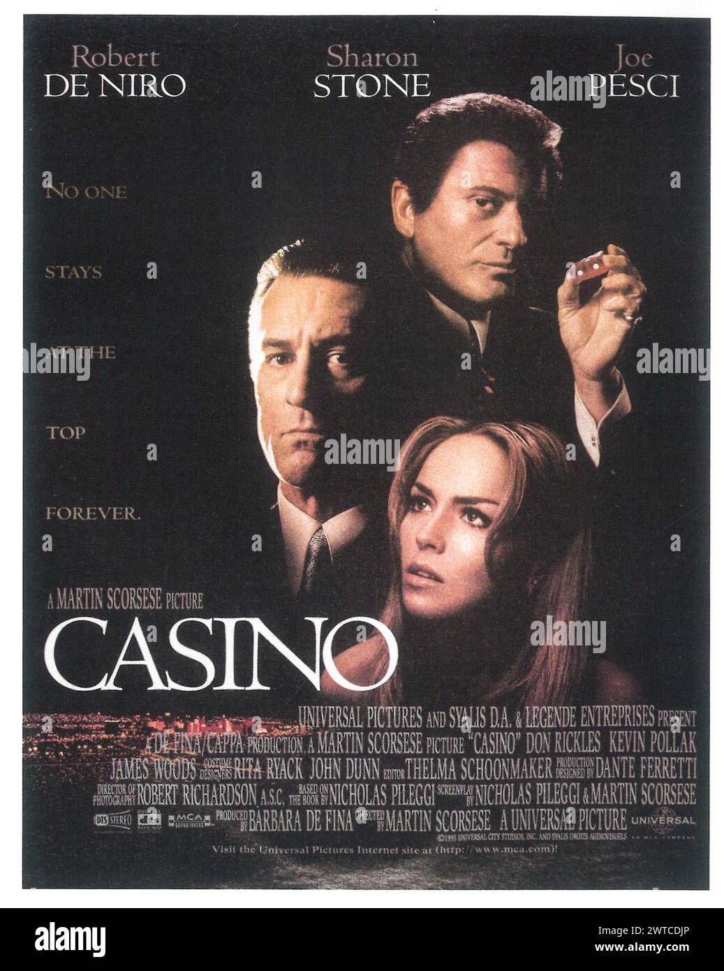 1995 Casino affiche originale du film, réalisé par Martin Scorsese Banque D'Images