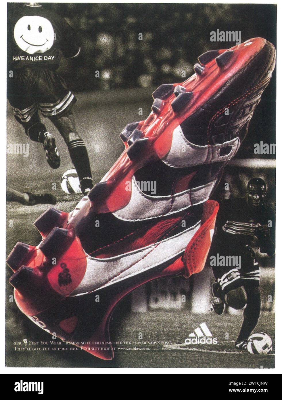1998 homme Adidas Chaussures de football ad Banque D'Images