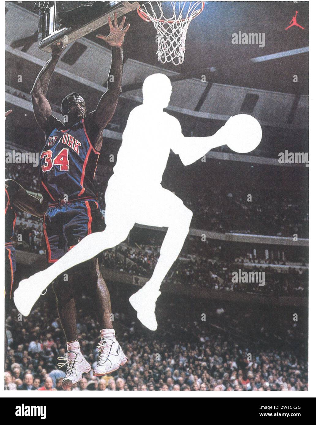 Publicité Nike 1998 avec Antonio McDyess New York Knicks 34 Banque D'Images