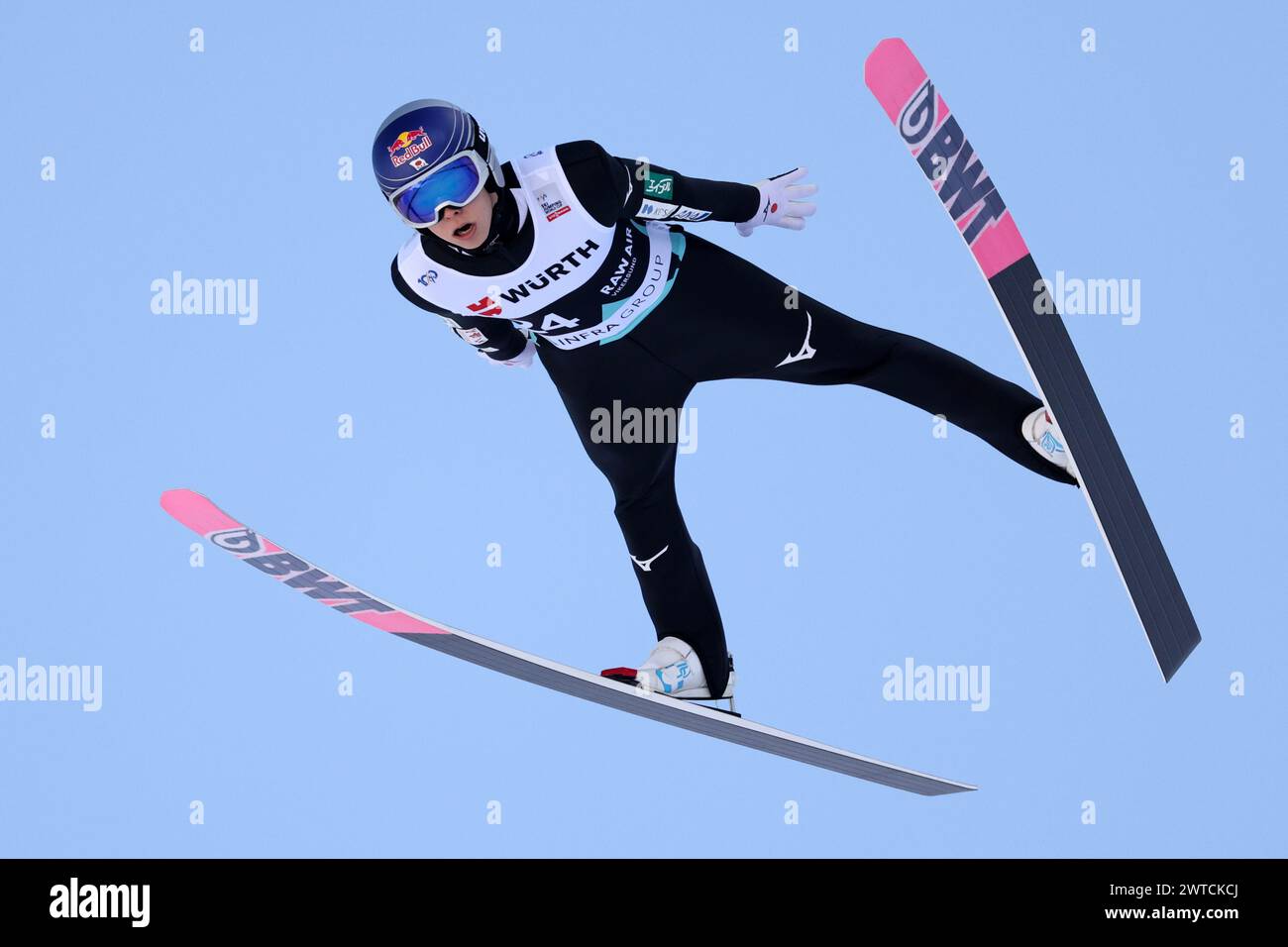 Vikersund 20240317.Ryoyu Kobayashi (JPN) dans la course de vol de ski de la coupe du monde FIS dimanche à Skiflygingsbakken à Vikersund HS 240 photo : Geir Olsen / NTB Banque D'Images