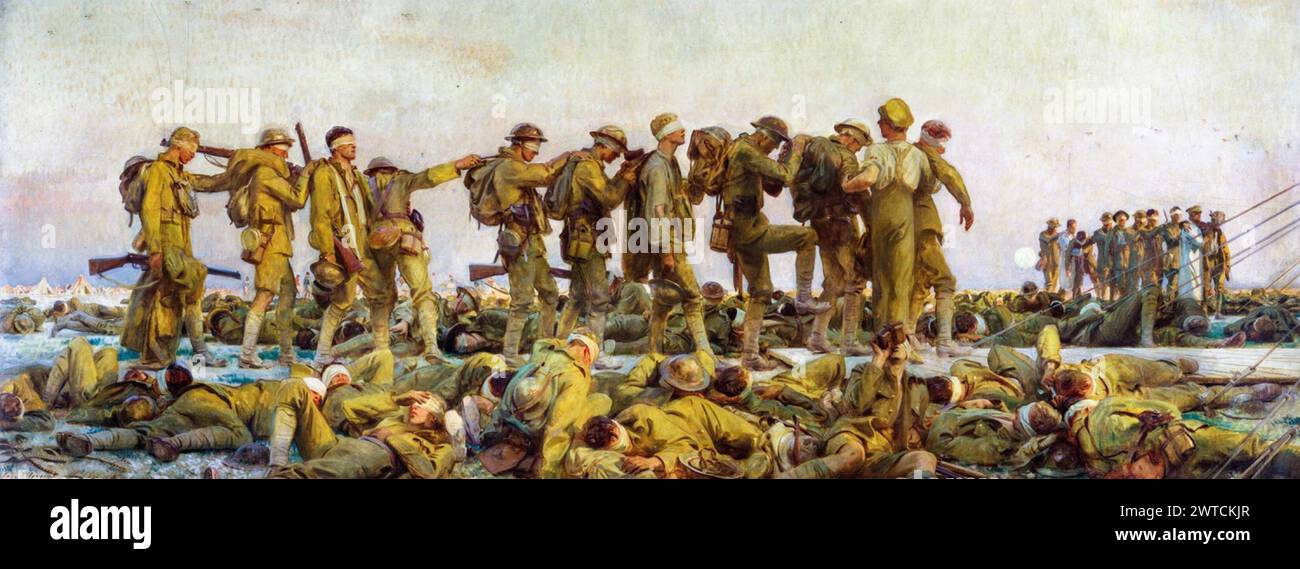 JOHN SINGER SARGENT (1856-1925) artiste américain. Sa peinture de la première Guerre mondiale Battlefront. Banque D'Images