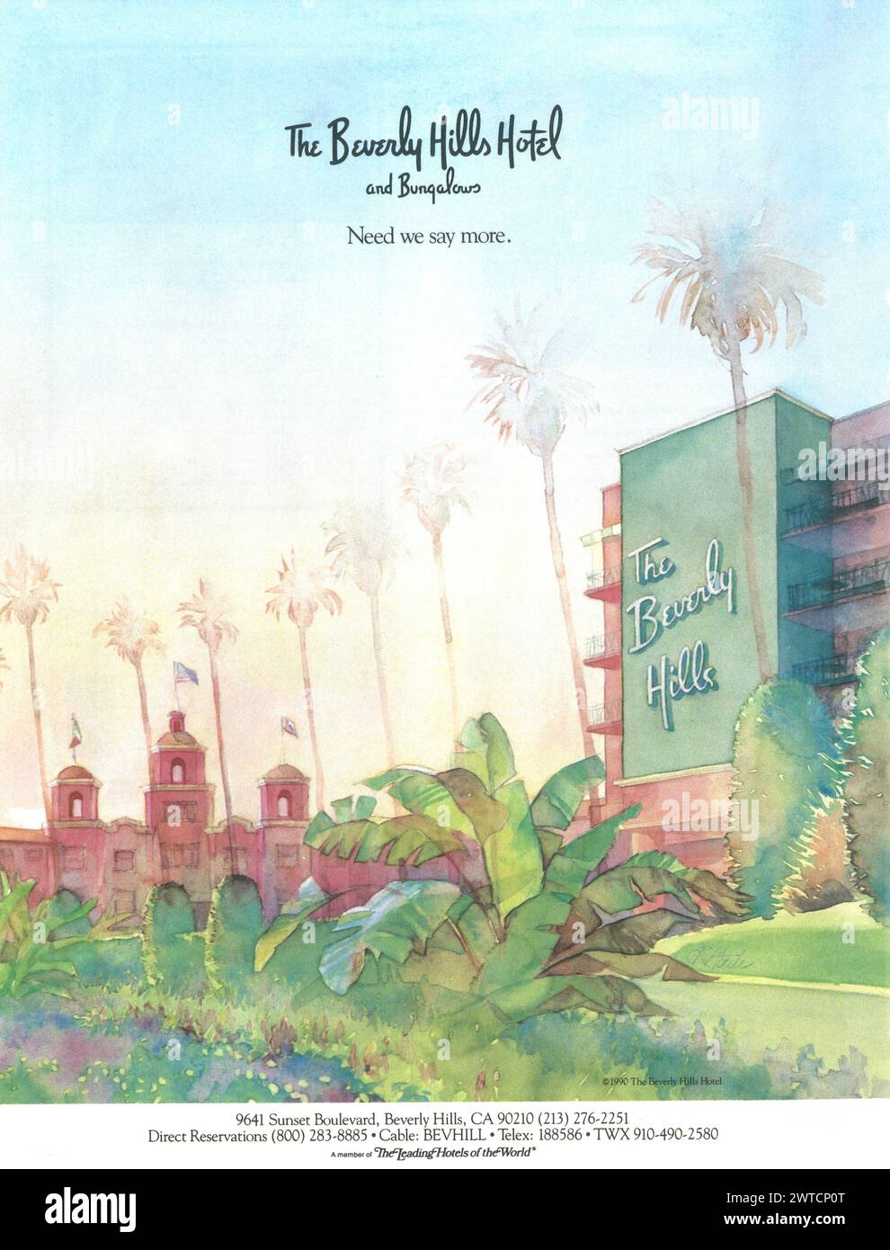 1990 The Beverly Hills Hotel ad Banque D'Images