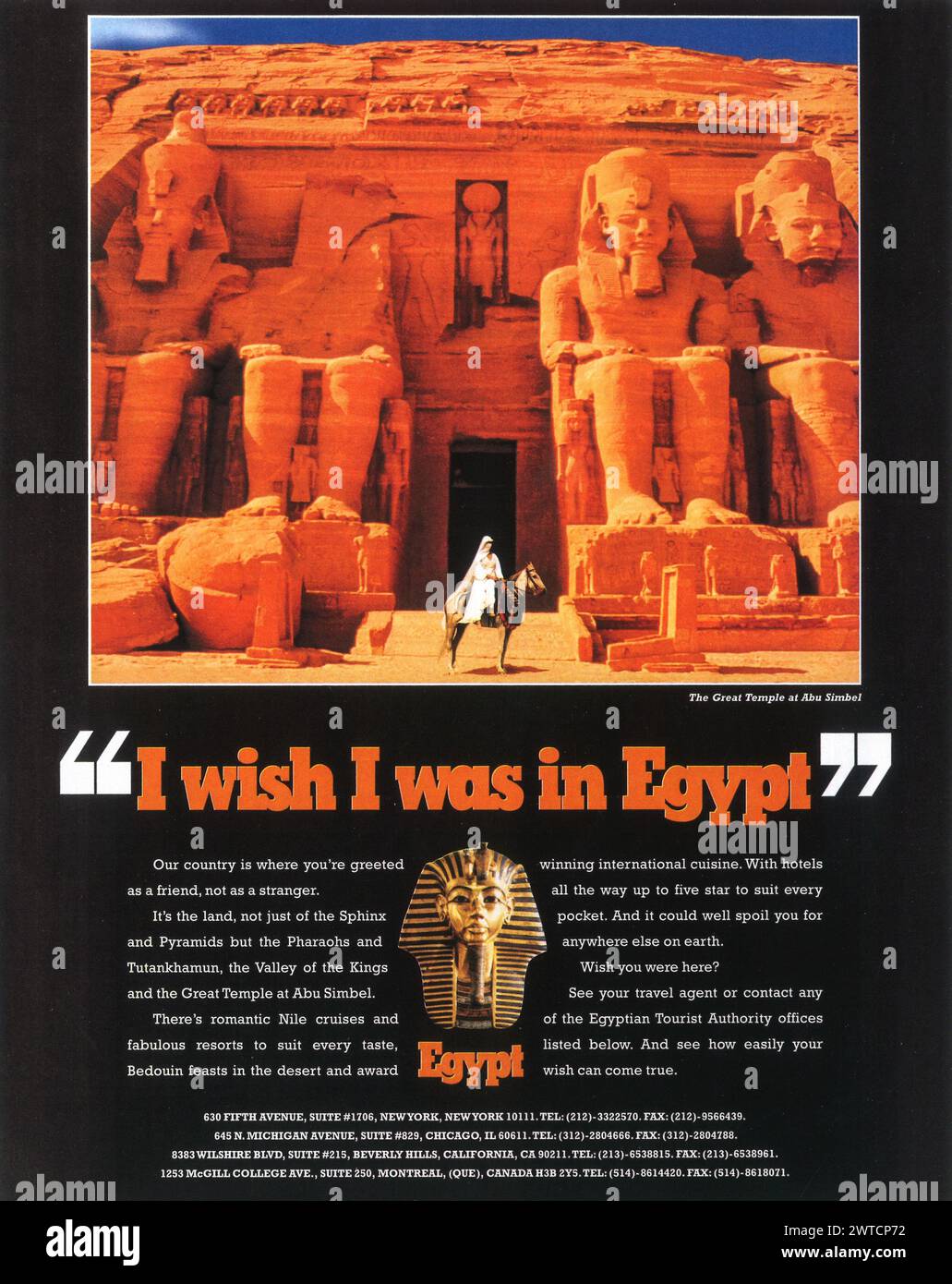 1997 annonce de voyage en Égypte Banque D'Images