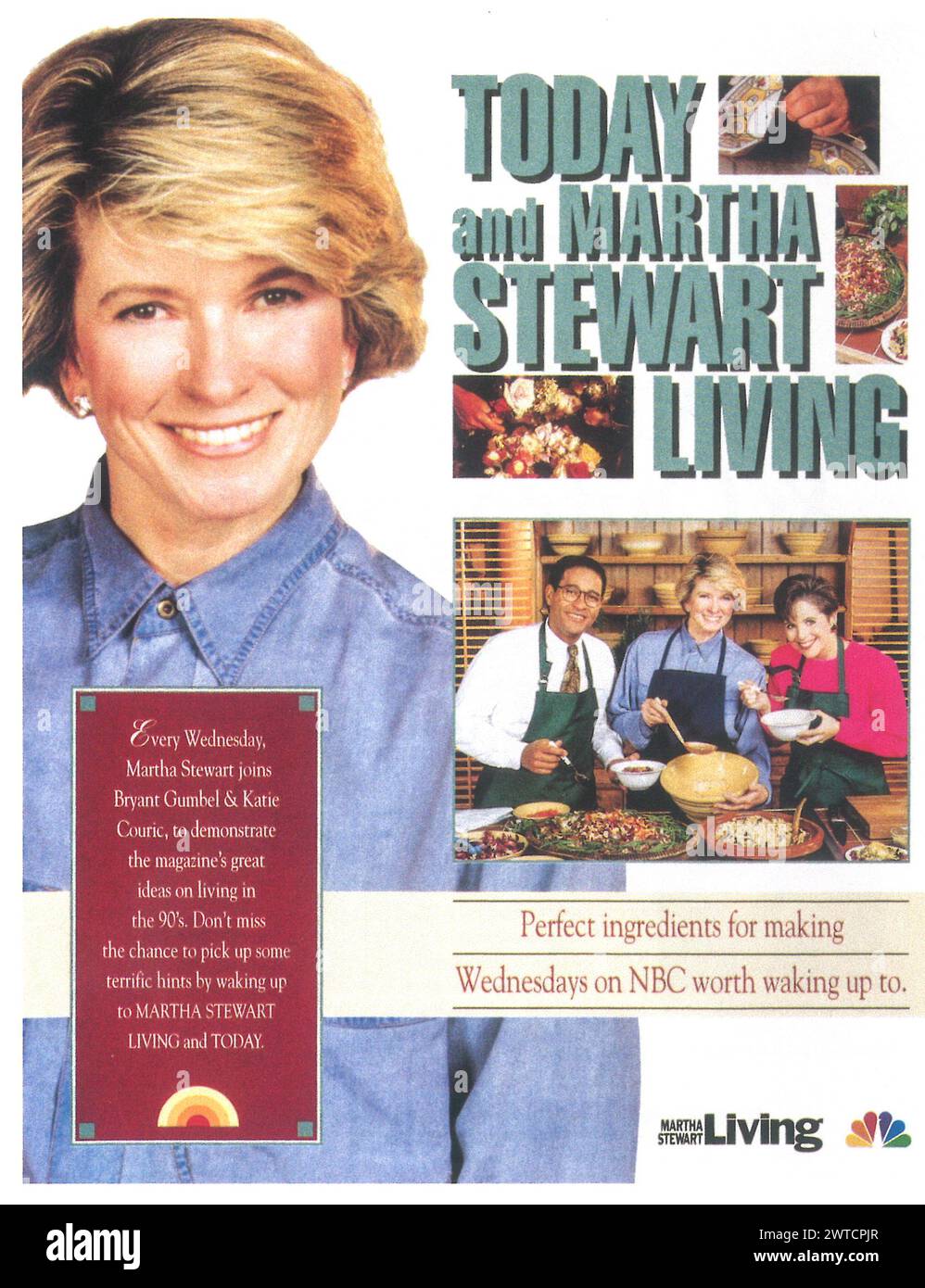 1992 Martha Stewart Living NBC TV show ad Banque D'Images