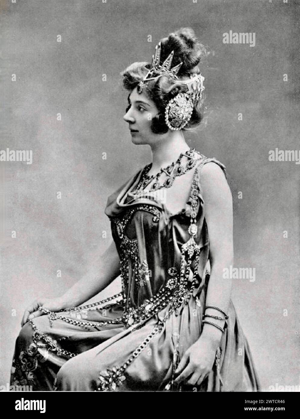 Amélie Diéterle est une actrice et chanteuse d'opéra française. Elle est l'une des actrices populaires de la belle époque - 1901 Banque D'Images