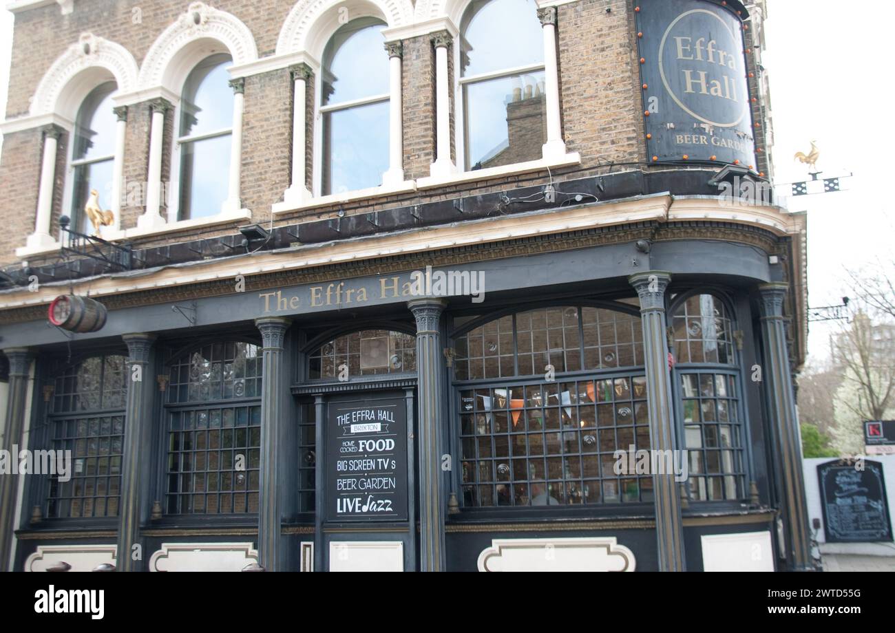 The Effra Hall Pub, Brixton, Londres, Royaume-Uni. Banque D'Images