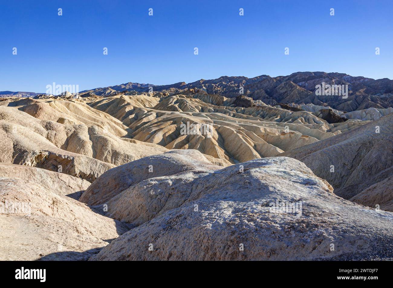 Badlands, parc national de la Vallée de la mort, Californie, États-Unis Banque D'Images