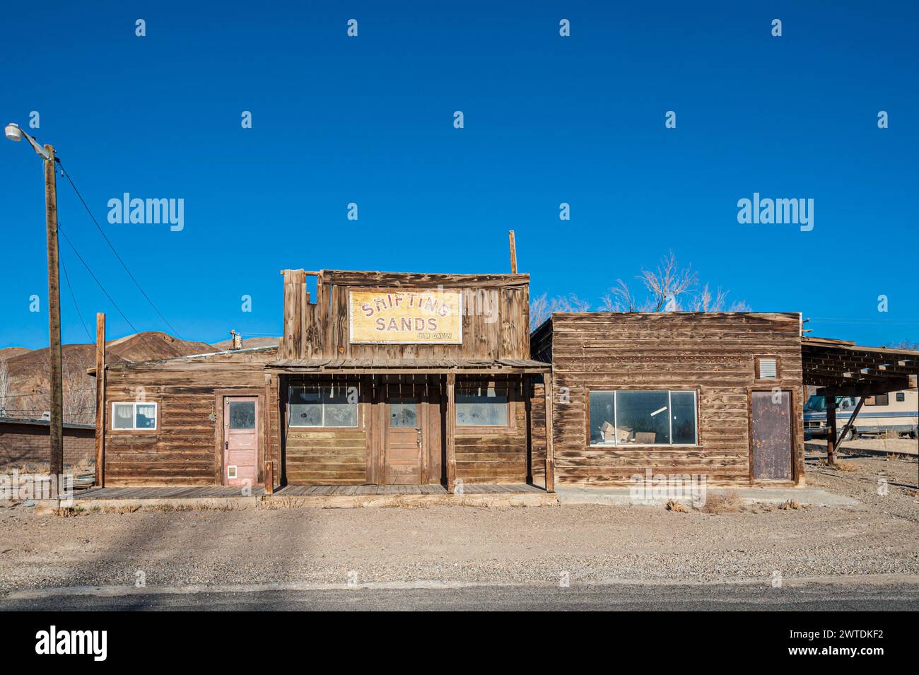 Shifting Sands General Store, Wild West Frontier Silver Peak Nevada, États-Unis Banque D'Images