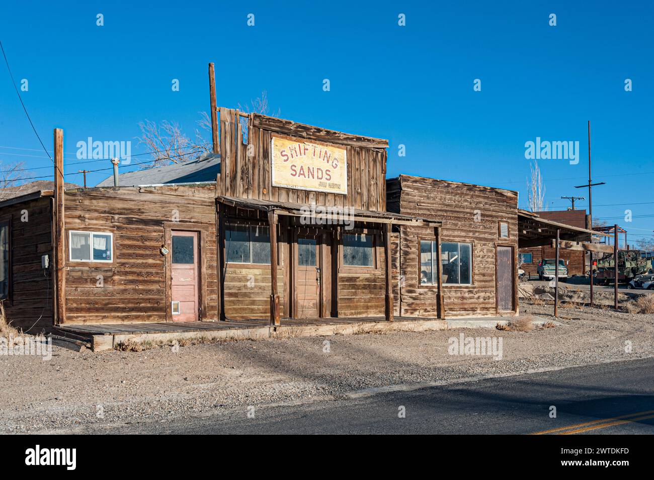 Shifting Sands General Store, Wild West Frontier Silver Peak Nevada, États-Unis Banque D'Images
