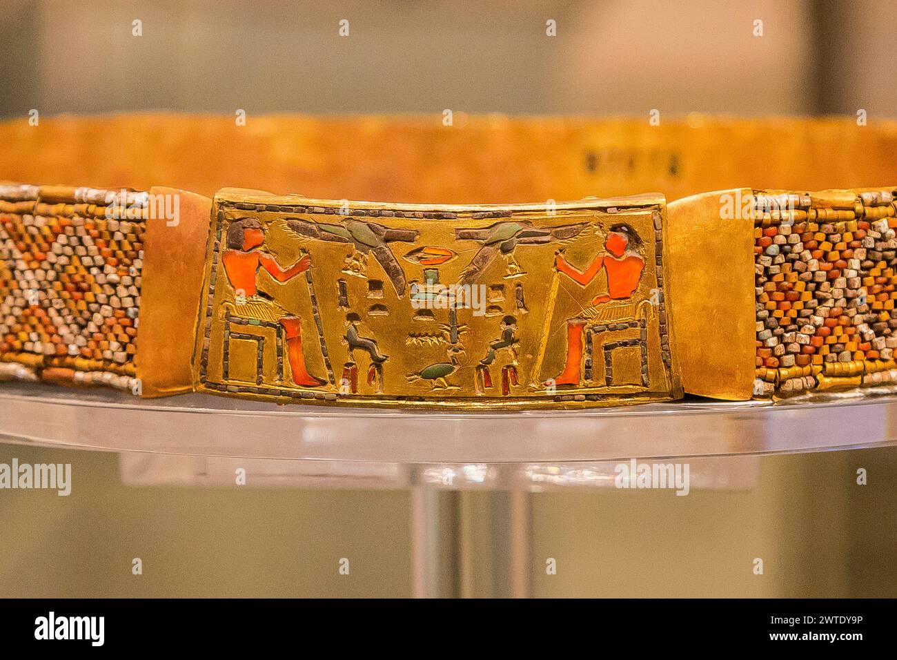 Égypte, le Caire, Musée national de la civilisation égyptienne (NMEC), boucle de ceinture de Ptahchepses, de son enterrement, temple de la vallée du roi Ounas, Saqqara. Il l'est Banque D'Images