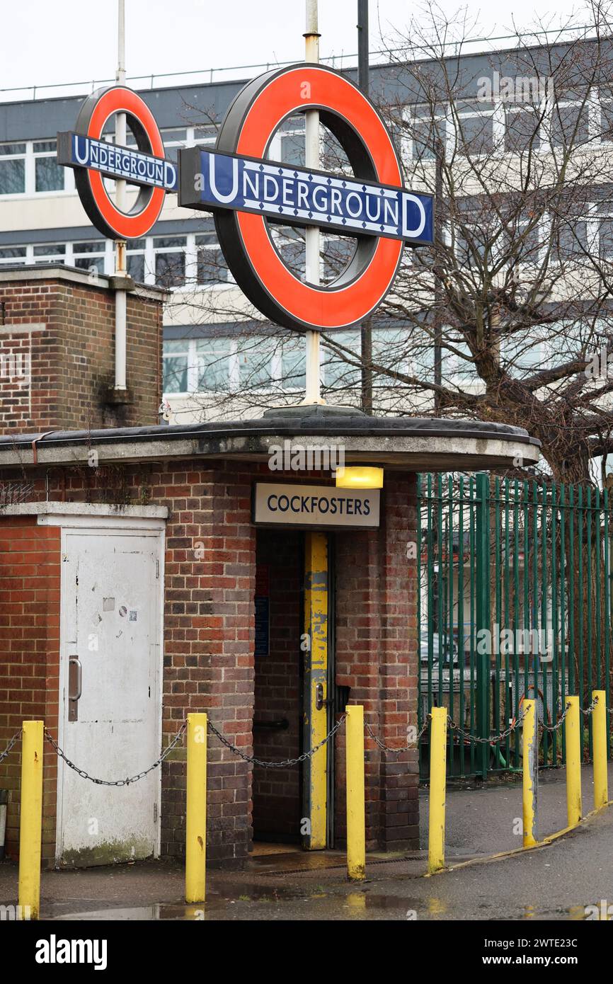 Panneau rond London Underground Banque D'Images