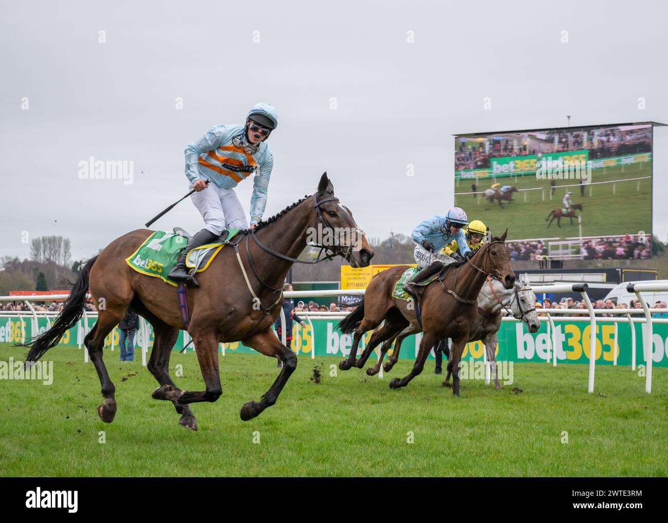 Beauport remporte le Grand National des Midlands 2024 à Uttoxeter pour Nigel Twiston-Davies et Jordan Nailor Banque D'Images