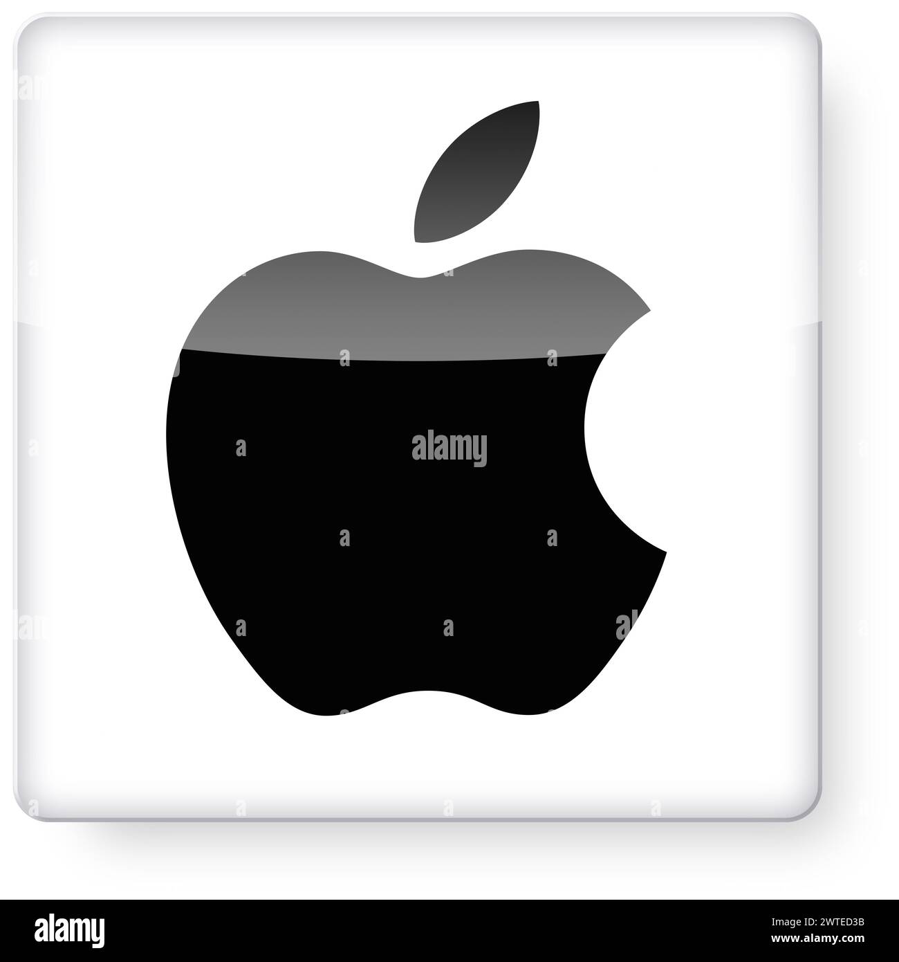 Logo Apple comme une icône de l'application. Chemin de détourage inclus. Banque D'Images