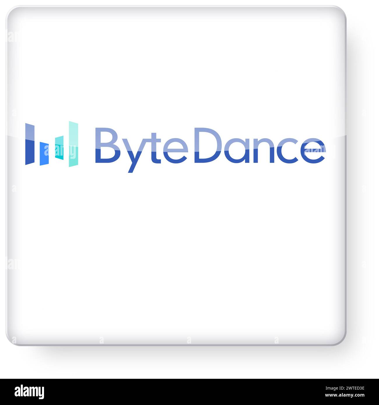 Logo Bytedance comme icône d'application. Bytedance est le propriétaire de TikTok Clipping chemin inclus. Banque D'Images