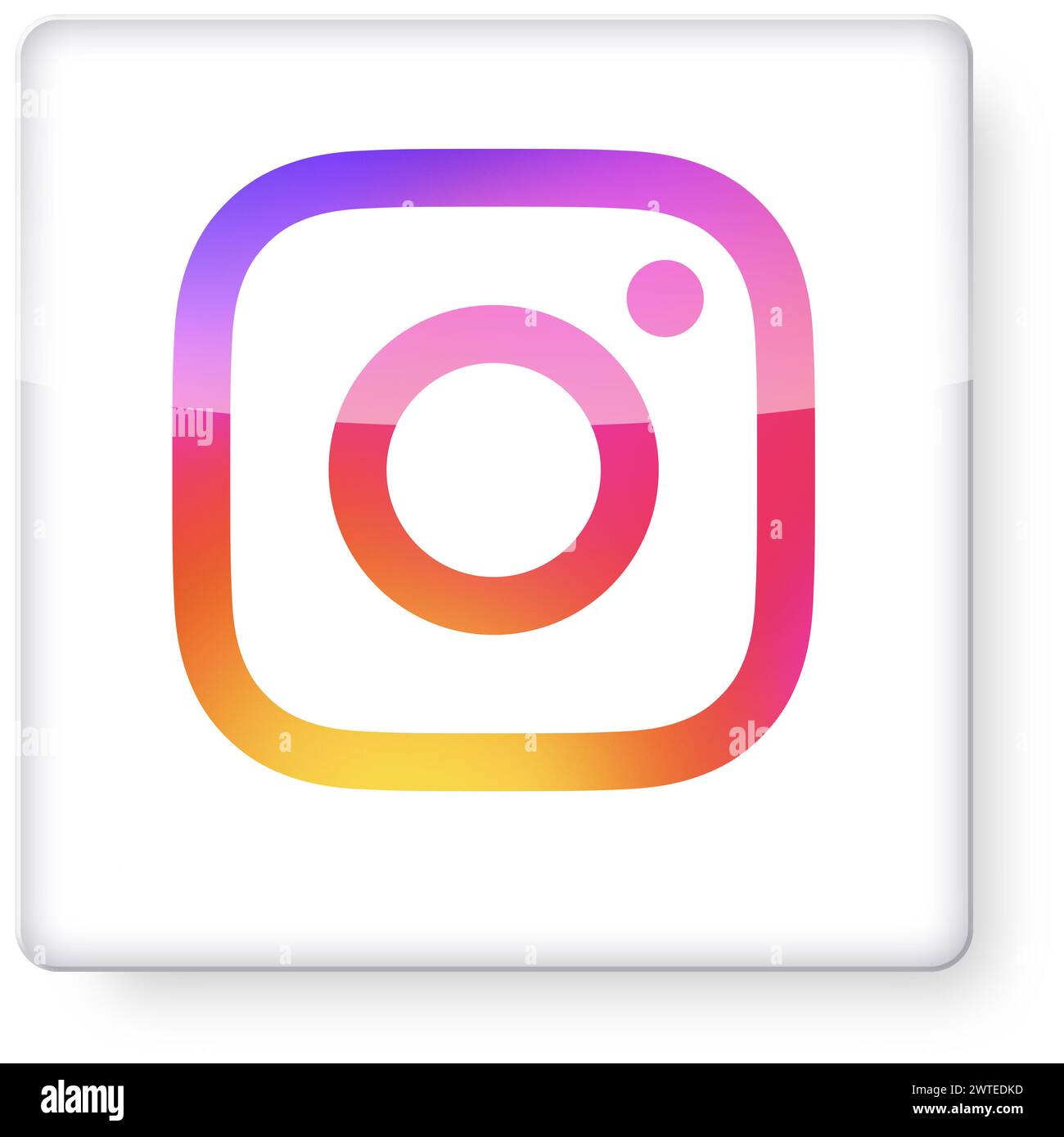 Logo Instagram comme une icône de l'application. Chemin de détourage inclus. Banque D'Images