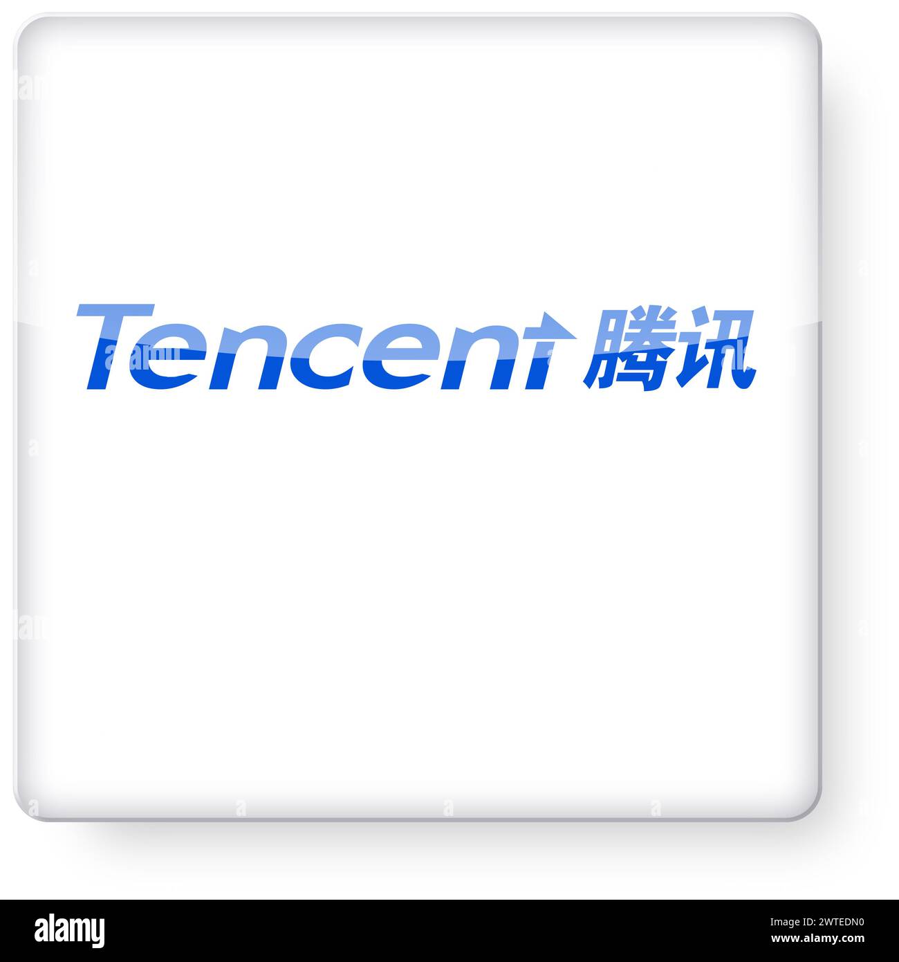 Tencent logo comme une icône de l'application. Chemin de détourage inclus. Banque D'Images