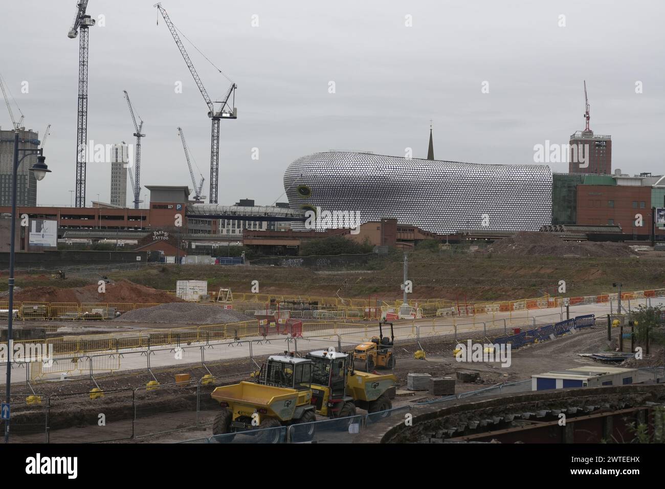 HS2 Birmingham - Curzon Street - construction ferroviaire Banque D'Images