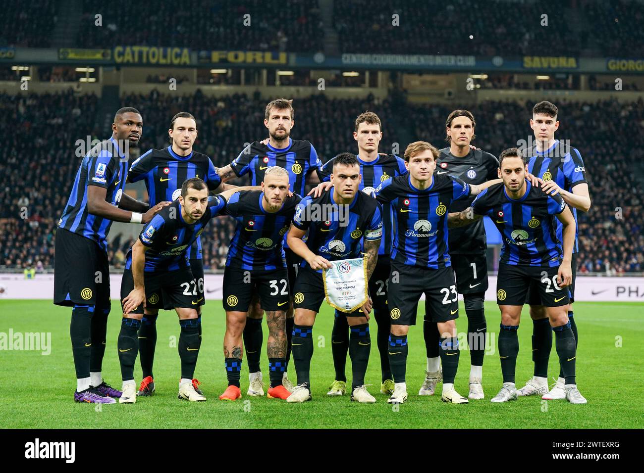 Milan, Italie. 17 mars 2024. Milan, Italie, 17 mars 2024 : Tteamphoto de l'Inter lors du match de football Seria A entre le FC Internazionale et la SSC Napoli à San Siro à Milan, en Italie. (Daniela Porcelli/SPP) crédit : SPP Sport Press photo. /Alamy Live News Banque D'Images