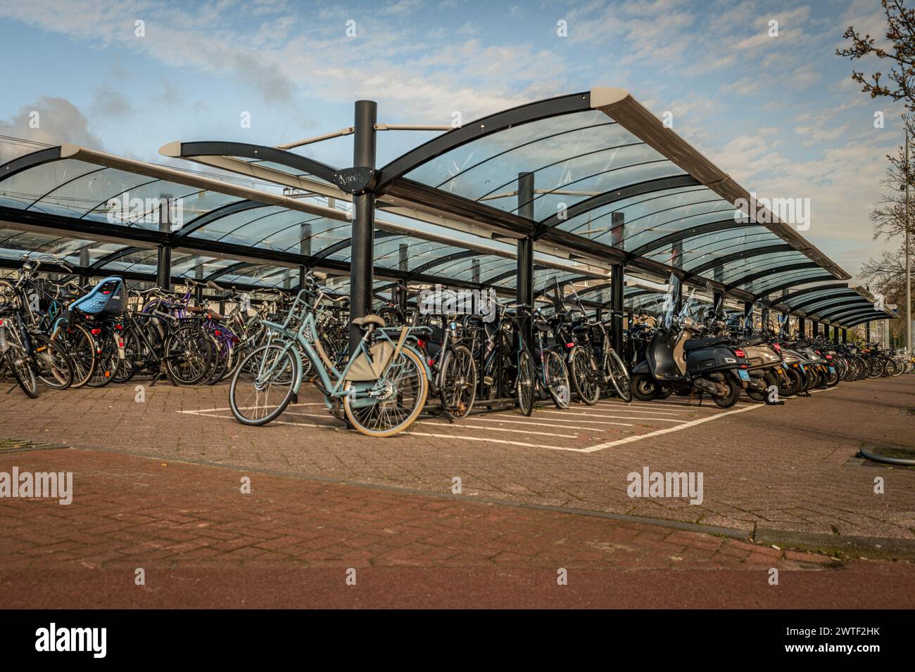 Lot de vélos parking près de la station Bergen op Zoom pays-Bas 03 04 2024 Banque D'Images