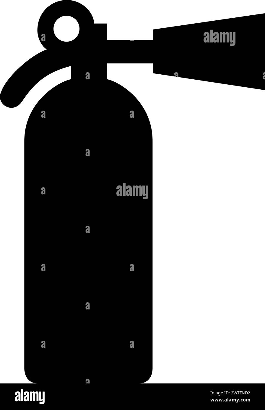 Symbole d'extincteur, AIGA, illustration vectorielle, isoler sur fond blanc étiquette .EPS10 Illustration de Vecteur