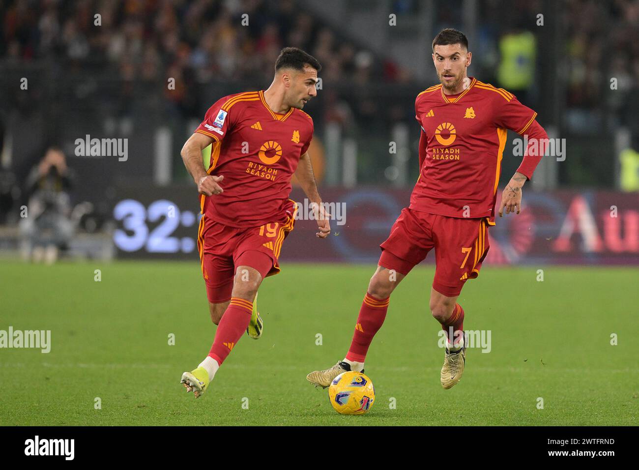 17 mars 2024, Stadio Olimpico, Roma, Italie ; Serie A Football; Roma contre Sassuolo ; Lorenzo Pellegrini d'AS Roma Banque D'Images