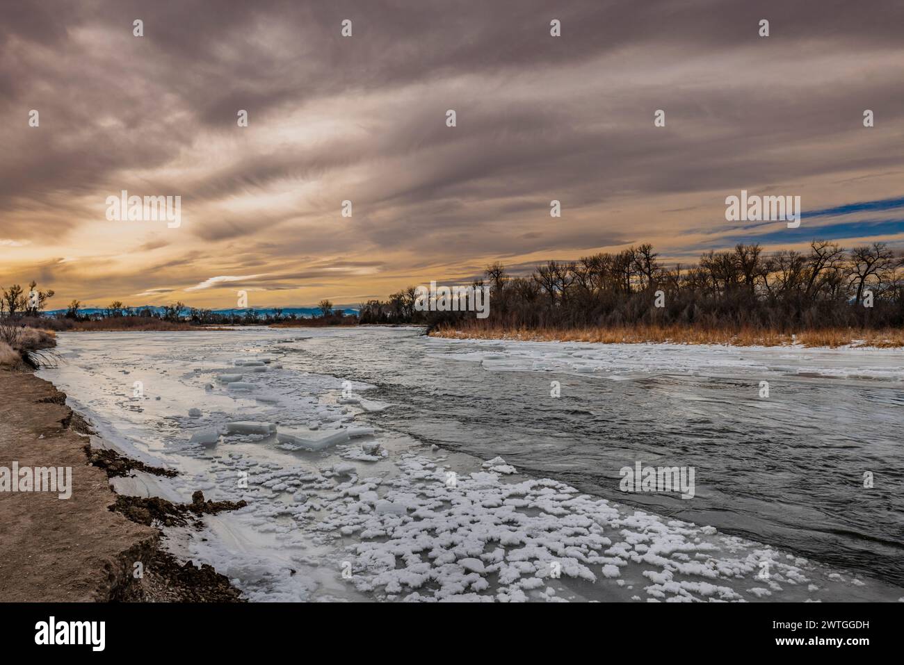 JEFFERSON RIVER CONVERGENCE MISSOURI HEADWATERS STATE PARK THREE FORKS MONTANA USA Banque D'Images