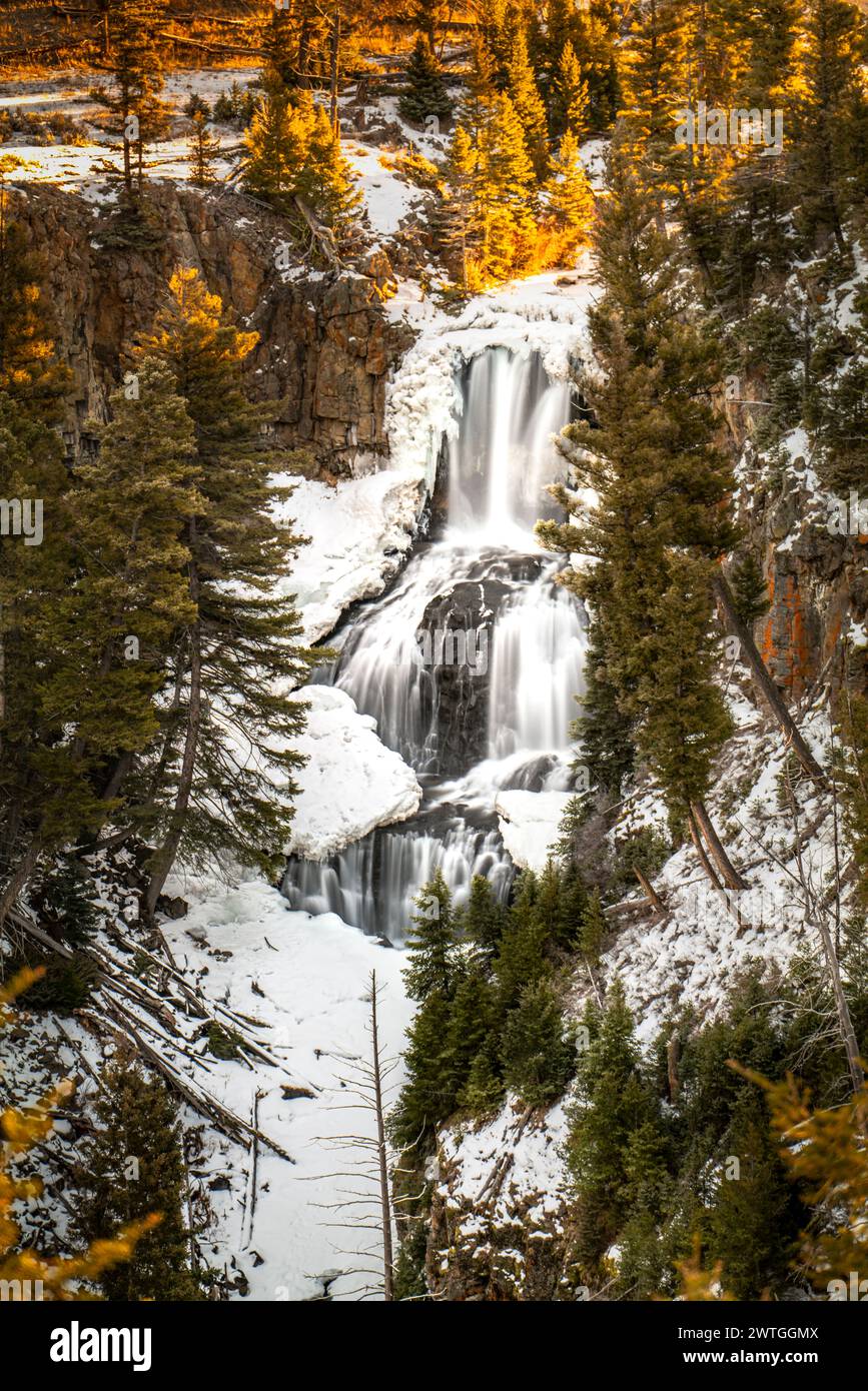 UNDINE FALLS PARC NATIONAL DE YELLOWSTONE WYOMING ÉTATS-UNIS Banque D'Images