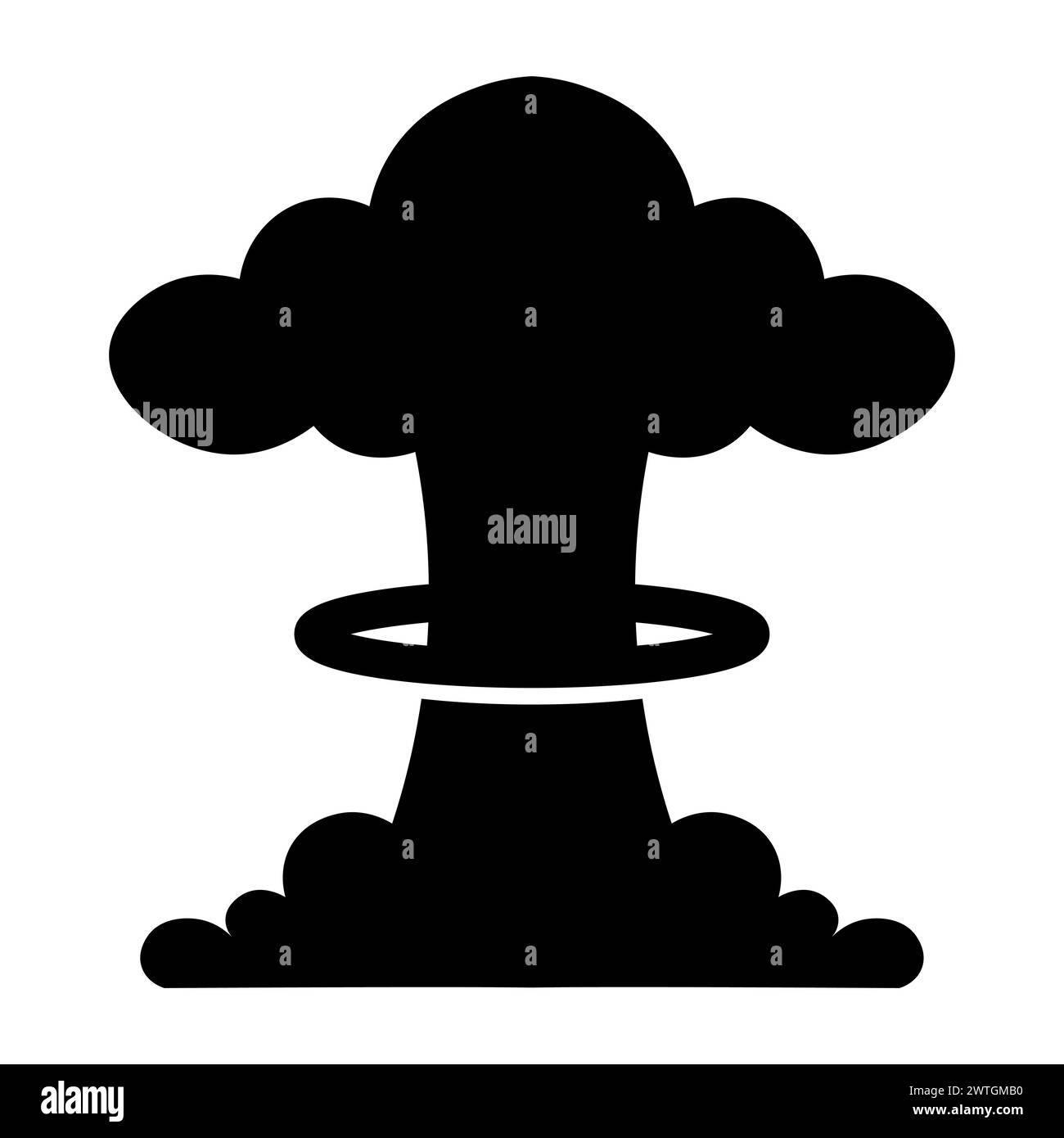 icône de nuage de champignon de vecteur sur fond blanc Illustration de Vecteur