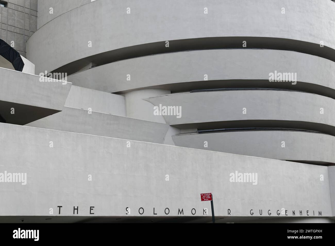 Musée Solomon R. Guggenheim, Upper East Side, Une vue de la zone d'entrée du musée Solomon R. Guggenheim, Manhattan, New York City, New York Banque D'Images