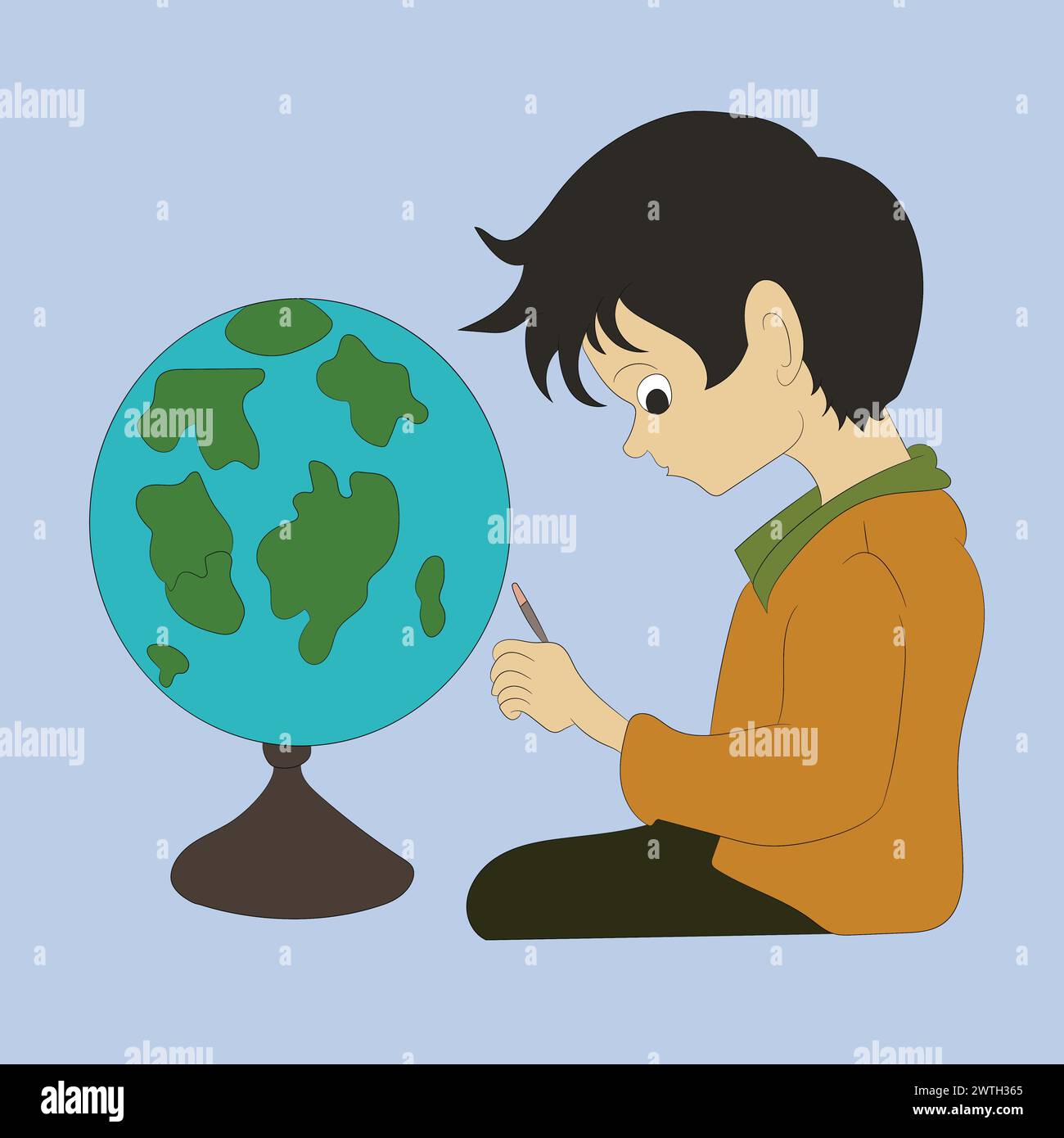 Sauver la Terre pour les générations futures Illustration de Vecteur