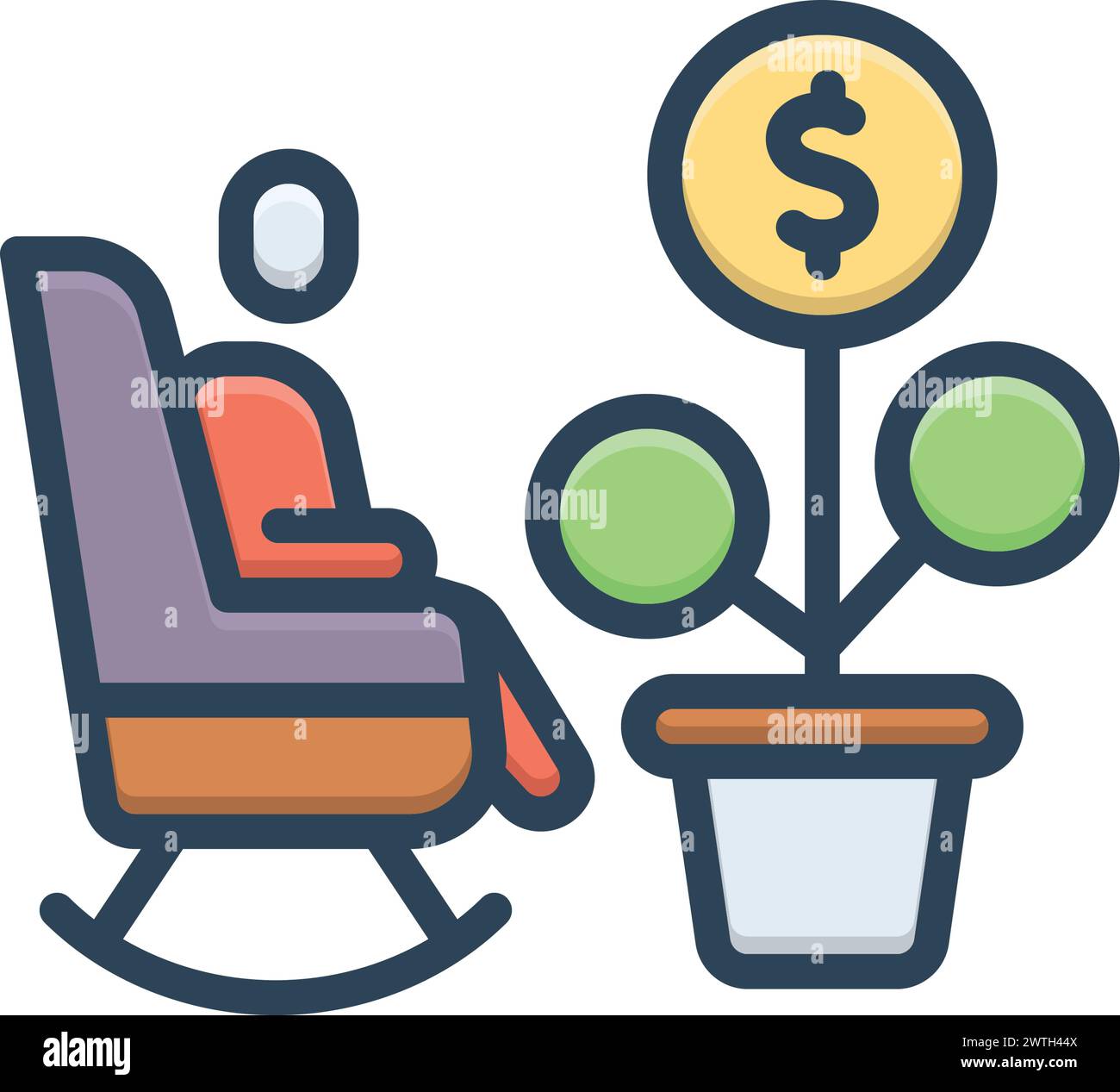 Icône pour pension, pension de retraite Illustration de Vecteur