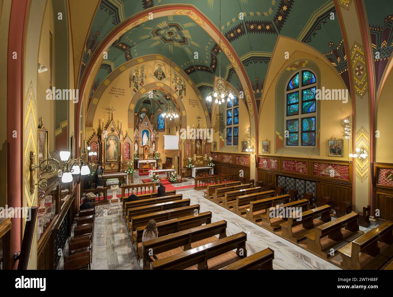 Chapelle de. Jozefa, Sanctuaire de la Divine Miséricorde, Cracovie, Pologne Banque D'Images