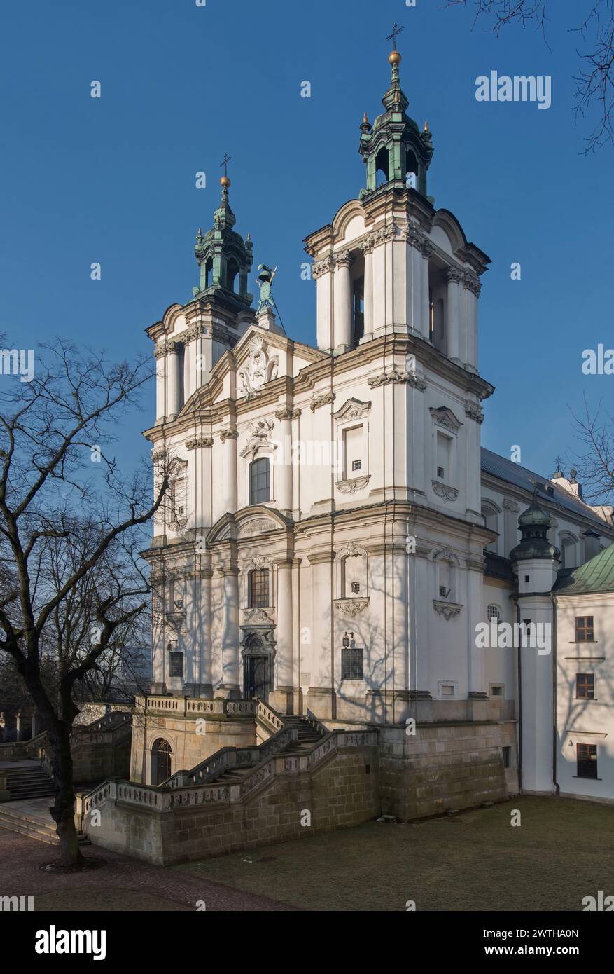 Skalka, Saint Michel l'Archange et Saint Stanislas l'évêque et martyr Basilique, Cracovie, Pologne Banque D'Images