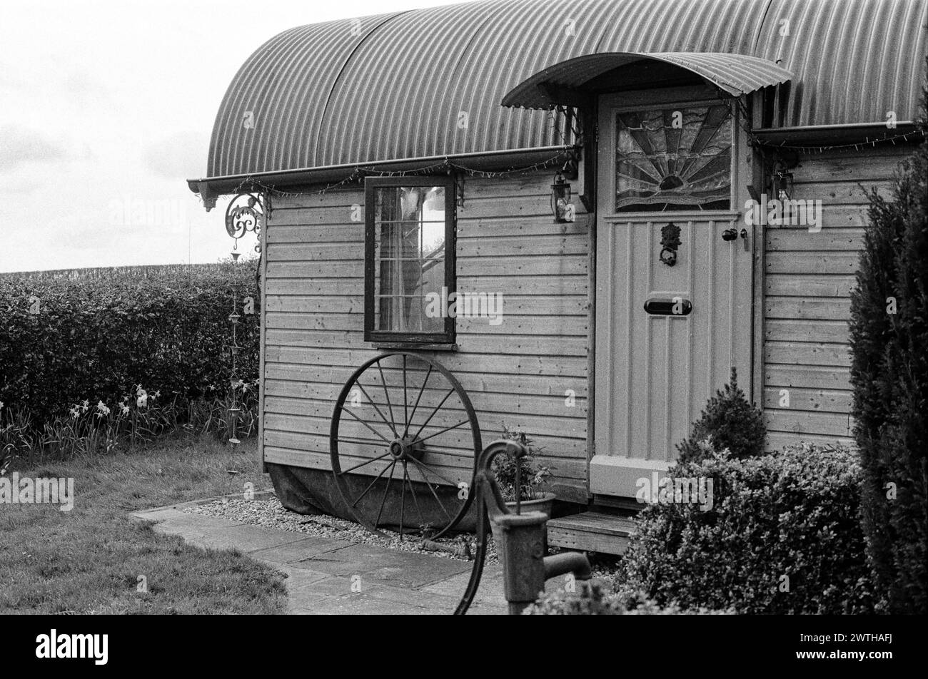 Shepherds Hut, Medstead, Alton , Hampshire, Angleterre, Royaume-Uni. Banque D'Images